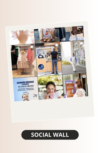 social wall du centre commercial