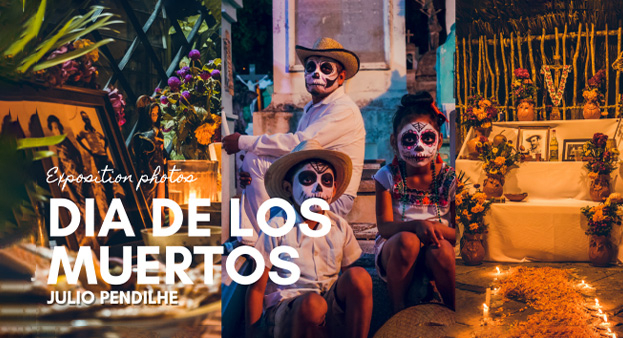 exposition photo dia de los muertos halloween AuShopping Poitiers