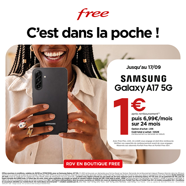 Offre chez Free pour la rentrée jusqu'au 17 septembre 2026